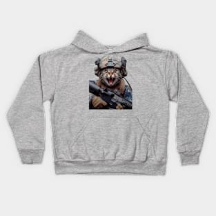 Cat Soldier - Military Kitty Kids Hoodie